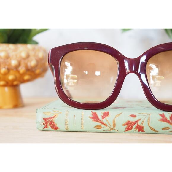 EMMANUELLE KHANH PARIS 5050 41 Deep dark red Sunglasses France Vintage 1990s main image 13